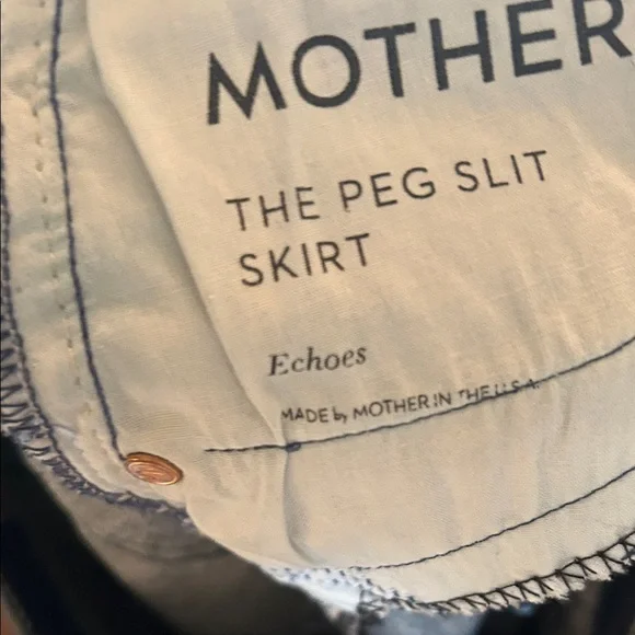 MOTHER Blue Denim Pencil Skirt - Picture 3 of 4